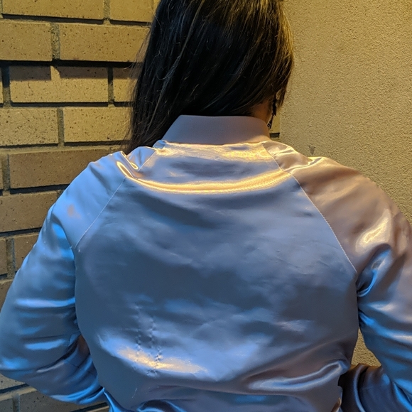 Brunette the Label oversized satin bomber jacket - Picture 4 of 6